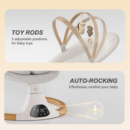 Baby Swings for Infants, Monamii Baby Swing, Bluetooth Infant Swing with Music S