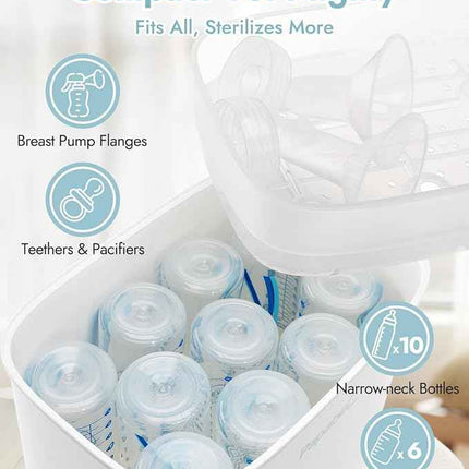Papablic Baby Bottle Sterilizer and Dryer, Electric Steam Sanitizer for Baby Bot
