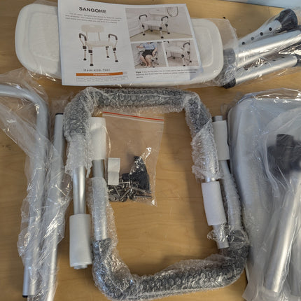 Sangohe Shower Chair for Inside Shower - Heavy Duty Shower Seat with Back - Heig