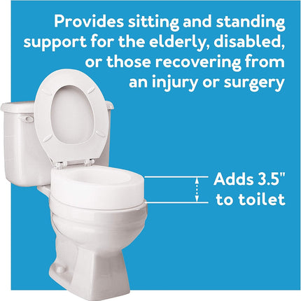 Carex Health Brands Toilet Seat Elevator Elongated Shape