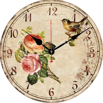 BERYART 14 Inch Silent Non-Ticking Wall Clock, Big Arabic Numerals Wall Clocks,