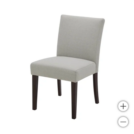 2 pack cream upholstered dining chair