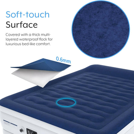 Active Era Luxury Air Mattress with Built-in Electric Pump & Raised Pillow
