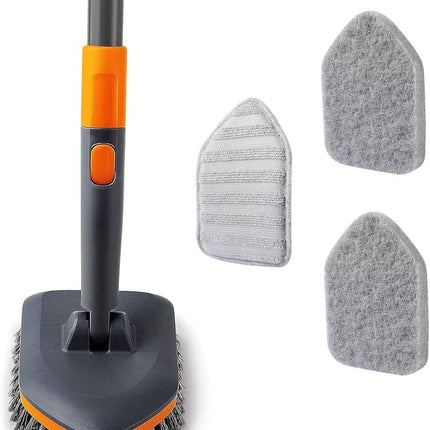 CLEANHOME Tile Tub Scrubber Brush with 3 Different Function Cleaning Heads and 5