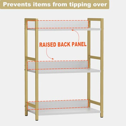 BSONE Small Bookshelf, 3 Tier Book Shelf, Modern Bookcase for Bedroom Living Roo