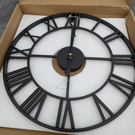 LEIKE Large Wall Clocks for Home Decor,Modern, 16" Round, Rustic, Silent Non Tic