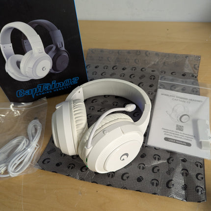White Wireless Gaming Headset for PS5, PS4, PC, Switch 40-Hour Battery, Type-C C