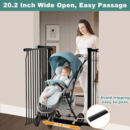 40.5" Extra Tall Baby Gate, 29.6"-32.5" Extra Wide Dog Pet Gate Pressure Mounted