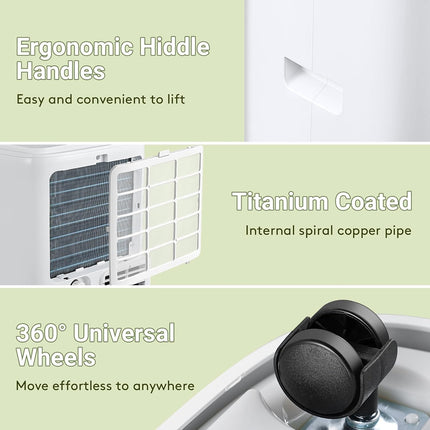 INCOMPLETE AAOBOSI 8000 BTU Portable Air Conditioner, 4-in-1 WiFi AC for Rooms up to 182 Sq Ft (Unit Only)