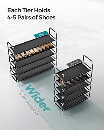 SONGMICS 5-Tier Shoe Rack, Shoe Storage for Hallway Closet, Slim and Space-Savin