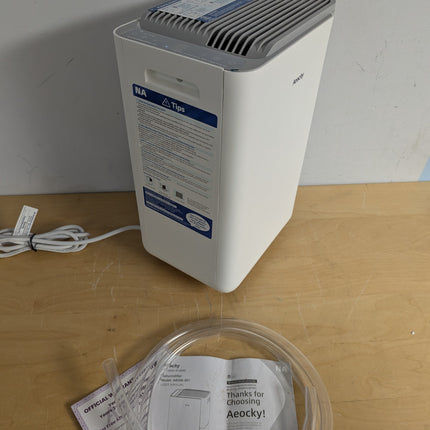 AEOCKY 50 Pint Compressor Dehumidifier for up to 3000 Sq Ft, Quiet with Drain Hose, Timer & Child Lock, Grey
