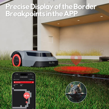 Redkey MGC1000 Robot Lawn Mower for 10800 Sq Ft with 590 ft Boundary Wire, C-ToF Navigation & App Control
