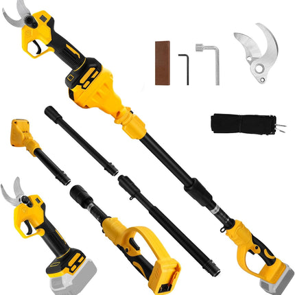 (Tool Only) Cordless Electric Pruning Shears with Telescopic Pole for DeWalt 20V