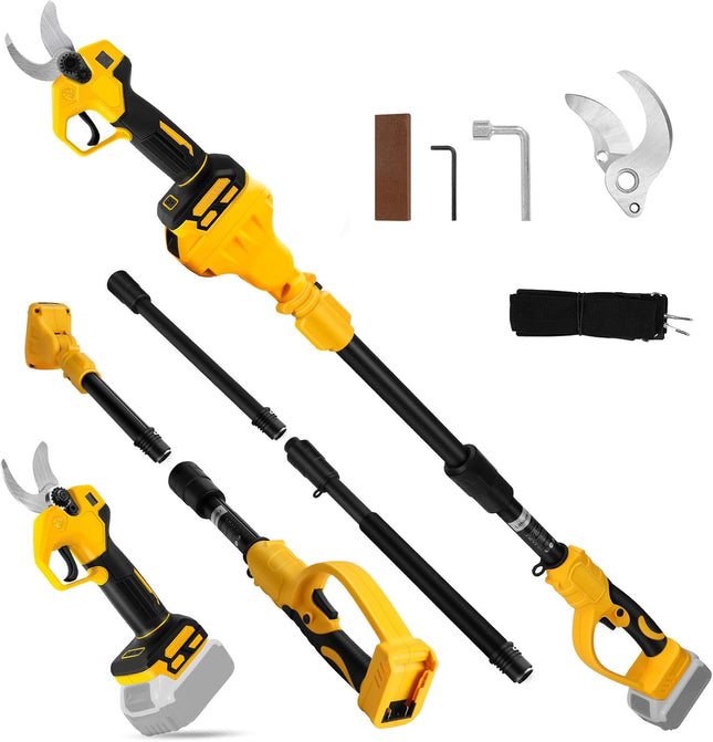 (Tool Only) Cordless Electric Pruning Shears with Telescopic Pole for DeWalt 20V