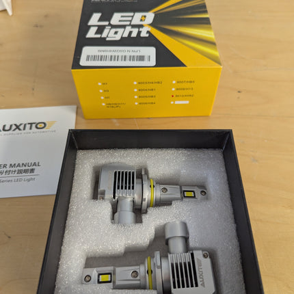 2022 Upgraded AUXITO 9012 HIR2 LED Headlight Bulbs, 100W 20000 Lumens, 600% Brig