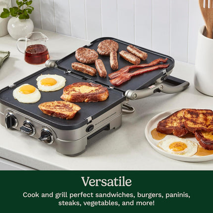 (Used-Fair) Cuisinart 5-in-1 Griddler with Reversible Nonstick Grill and Griddle