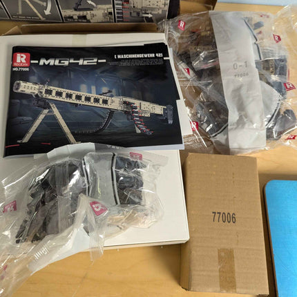 Reobrix 77006 Technic MG42 Building Blocks Set, Made of Clamp Blocks with 1886 P