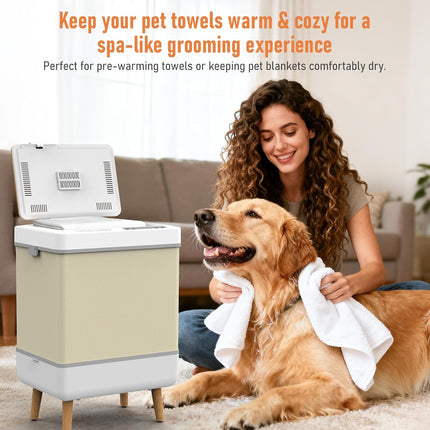 FLSEPAMB 35L Foldable Towel Warmer for Bathroom,PTC Fast Heating & Drying,Adjust