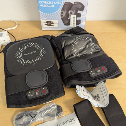 COMFIER Cordless Knee Massager with Heat and Vibration, Graphene Heating for Kne