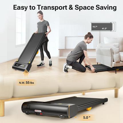 UREVO SpaceWalk 1 Lite Walking Pad: Compact 2.25HP Treadmill with Quiet