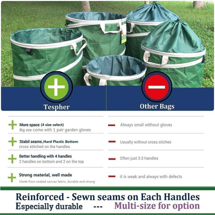 16 Gallon and 24 Gallon Collapsible Trash Can Solid Bottom for Pop-Up Trash Can,