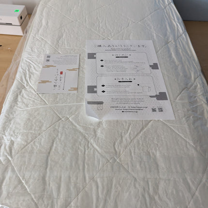 EMOOR Japanese Futon Mattress CLASSE Twin Made in Japan White, Foldable Floor Sl