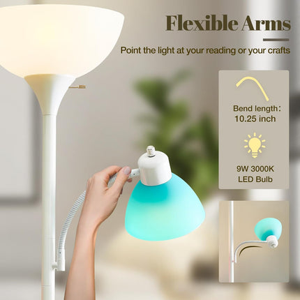 3 Light Tree Floor Lamp, Floor Lamps for Living Room, Torchiere Floor Lamp with