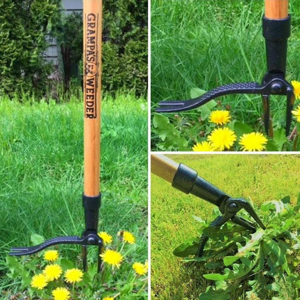 Grampa's Weeder - The Original Stand Up Weed Puller - Made with Real Bamboo & St
