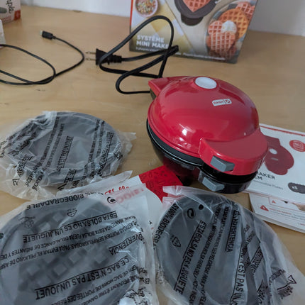 Dash Multimaker Mini System - Waffle Maker with Five 4” Removable Plates: Waffle