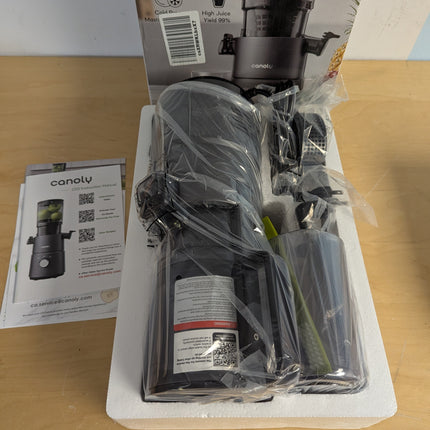 Canoly C03 Cold Press Juicer, 4.5" Wide Feed Chute Juicer Machine with 200W AC M