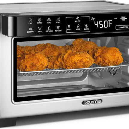 Gourmia Toaster Oven Digital Air Fryer - Convection Mode with 4 Slice Capacity,