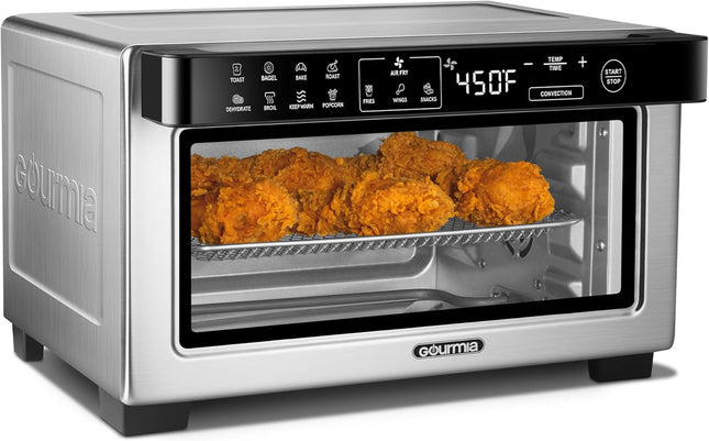 Gourmia Toaster Oven Digital Air Fryer - Convection Mode with 4 Slice Capacity,