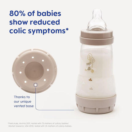 MAM Easy Start Self Sterilising Anti-Colic Baby Bottle 2 Pack (2 x160 ml) with S