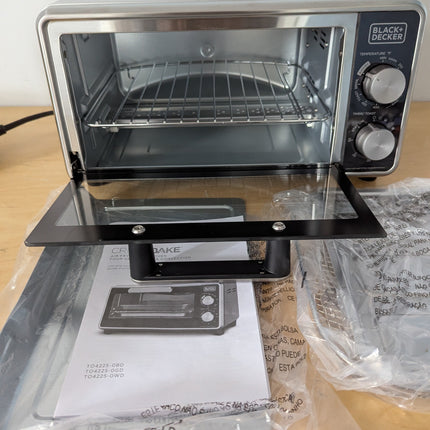 Black & Decker Crisp 'n Bake Air Fry 1150 W 4-Slice Toaster Oven Stainless Steel
