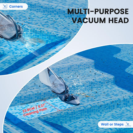 Enhulk Rechargeable Handheld Cordless Pool Vacuum for Above Ground Pool and Ingr