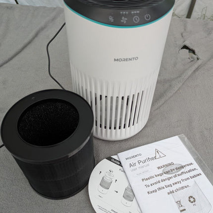 MORENTO Air Purifiers for Home, Air Purifier for Smoke Pet Dander Odors with Fra