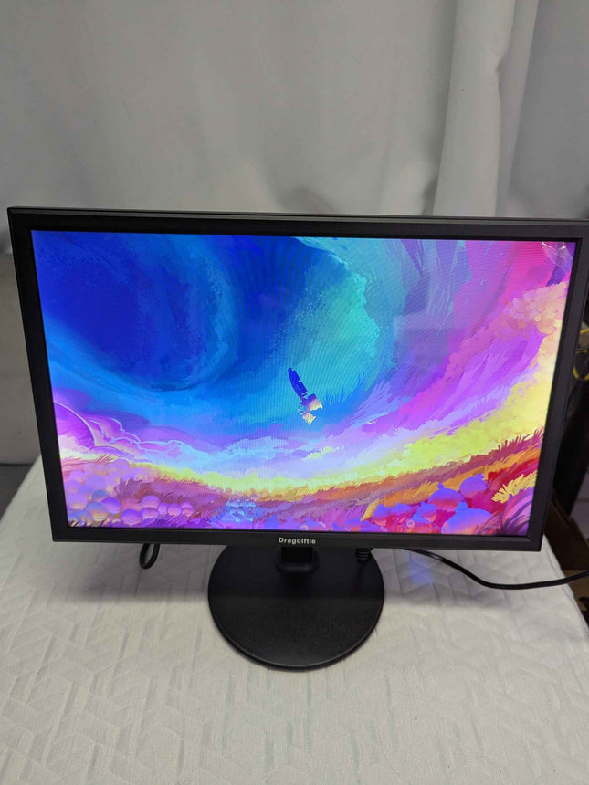 Dragolftie 19 Inch PC Desktop Monitor 1440x900, Dual Built-in Speakers, 60Hz, 5m