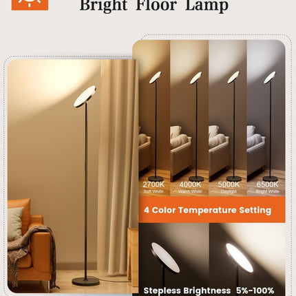Ohlux orange floor lamp, 32w, 2500LM Super Bright