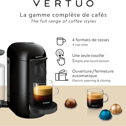Nespresso Vertuo Plus Coffee and Espresso Machine by Breville - Ink Black