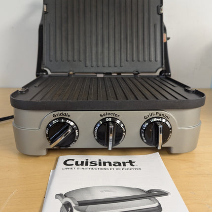 (Used-Fair) Cuisinart 5-in-1 Griddler with Reversible Nonstick Grill and Griddle