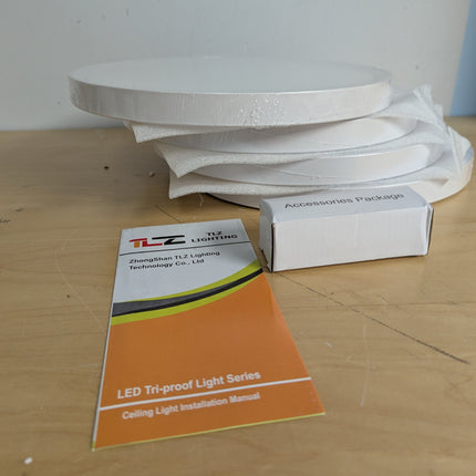 4PK 12Inch LED Flush Mount Ceiling Light, 24W, 2520LM, 3000K/4000K/6000K CCT Sel