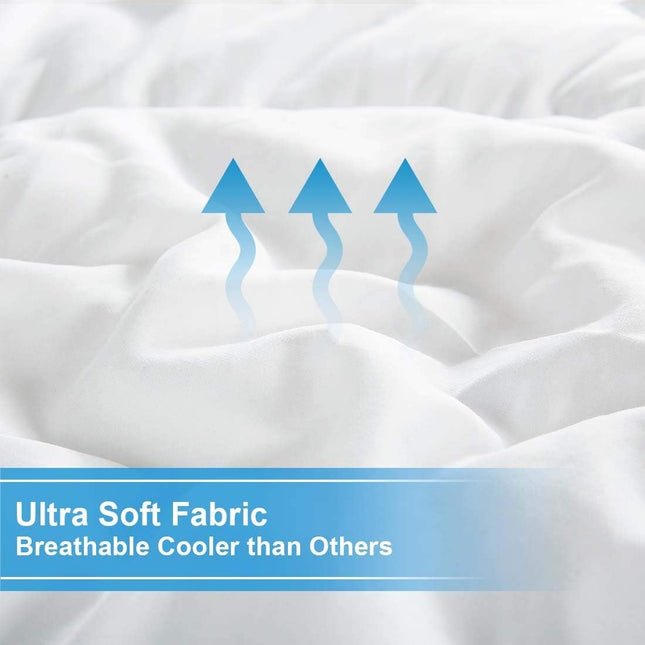 TEKAMON All Season Full Comforter Winter Warm Summer Soft Quilted Down Alternati