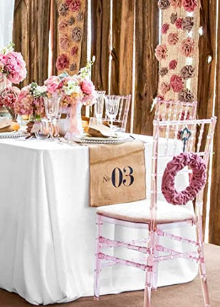 REWOMC 8 Pack White Tablecloths for 8ft Rectangle Tables 90 x 132 Inch - Polyest