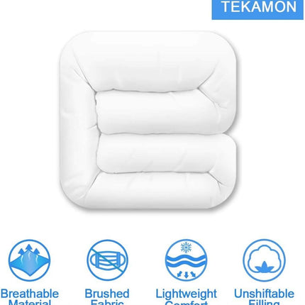 TEKAMON All Season Full Comforter Winter Warm Summer Soft Quilted Down Alternati