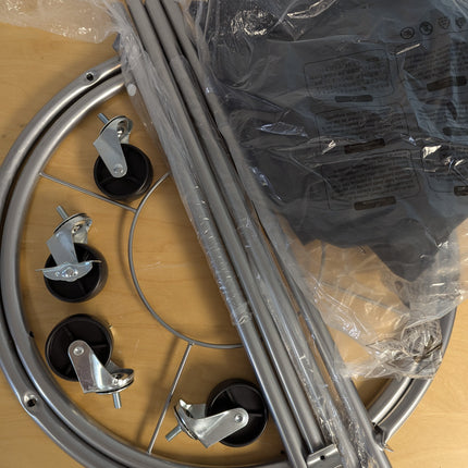 SONGMICS 50.2-Gallon (190 L) Laundry Basket with Wheels, Rolling Round Heavy-Dut