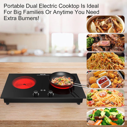 VBGK Electric Cooktop,2400W Electric Burner,Countertop and Built-in Electric Sto