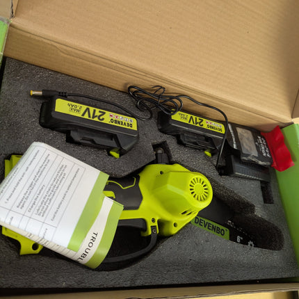 Devenbo 6 Inch Cordless Mini Chainsaw, Handheld Electric Saw