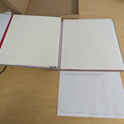 Finksy Large Photo Album Self Adhesive for 3x5 4x6 5x7 8x10 Pictures Linen Scrap