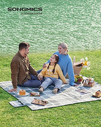 SONGMICS Picnic Blanket, 76.8 x 59.1inch, Large Mat for Camping, with Waterproof