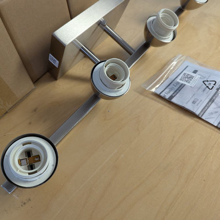 Bathroom Lights Over Mirror Brushed Nickel, Anti-Rust 4-Light Bathroom Vanity Li